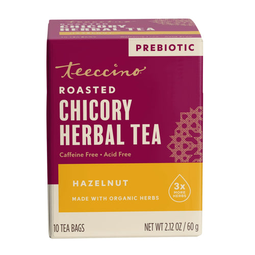 Teeccino Hazelnut Roasted Herbal Tea, 10 Tea Bags