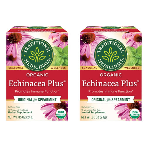 Traditional Medicinals Organic Echinacea Plus Spearmint Tea, 16 Count (Pack of 2)