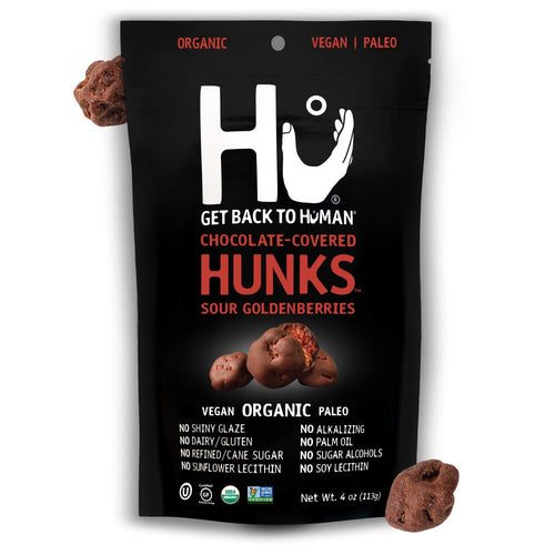 Hu Hunks Vegan Chocolate Covered Sour Goldenberries (Pack of 2)
