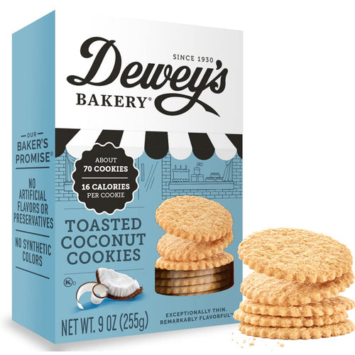 Dewey's Bakery Toasted Coconut Moravian Cookie Thins, 9 oz