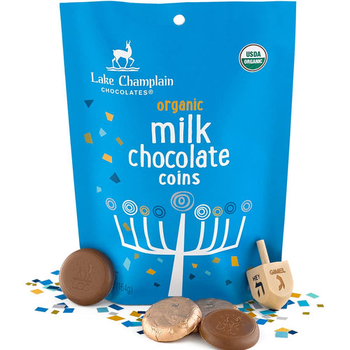Lake Champlain Chocolates Organic Milk Chocolate Coins, 5.8 oz