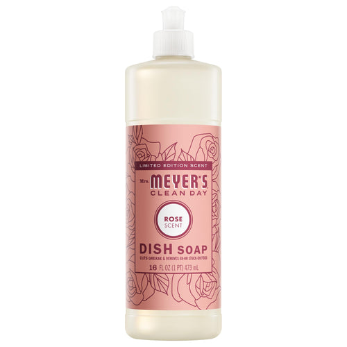 Mrs. Meyer's Clean Day Liquid Dish Soap, Rose, 16 fl oz