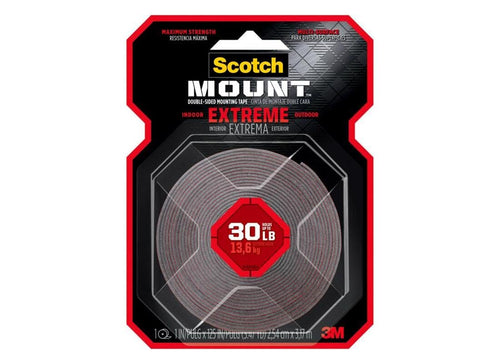 Scotch Mount Double Sided Mounting Tape, Black, 1 in x 125 in