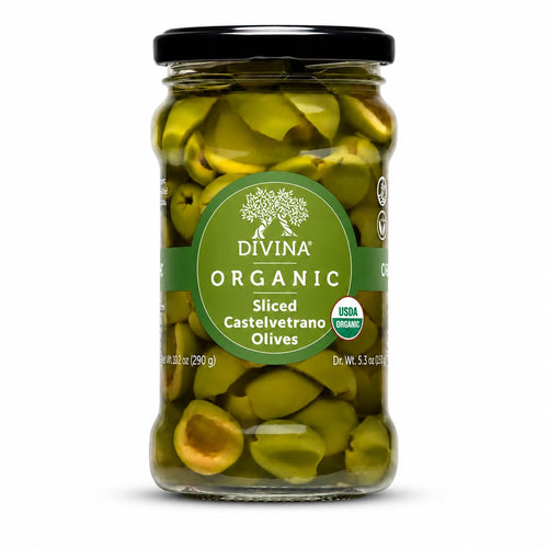 Divina Organic Sliced Castelvetrano Olives, 10.2 oz