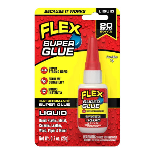 Flex Super Glue Liquid Instant Bond Adhesive, Clear, 20 g