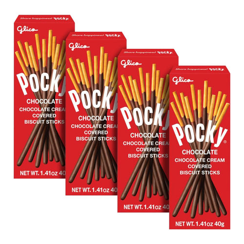 Pocky Chocolate Biscuit Sticks, 1.41 oz (Pack of 4)