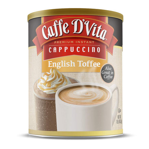 Caffe D'Vita English Toffee Cappuccino Mix, 1 lb Can