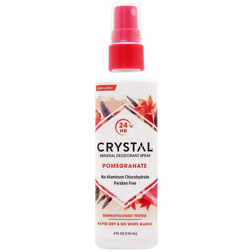 Crystal Essence Mineral Deodorant Body Spray, Pomegranate, 4 fl oz
