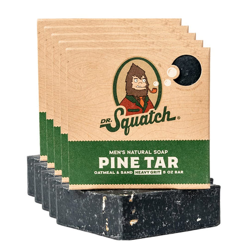 Dr. Squatch Natural Men's Pine Tar Bar Soap, 5 oz (Pack of 5)