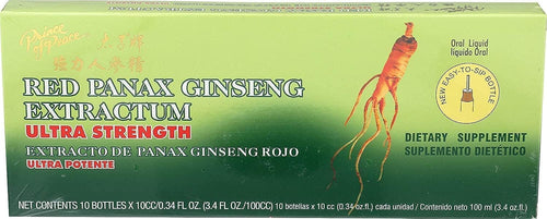 Prince of Peace Ultra Strength Red Panax Ginseng Extract, 30 Bottles (Pack of 3)