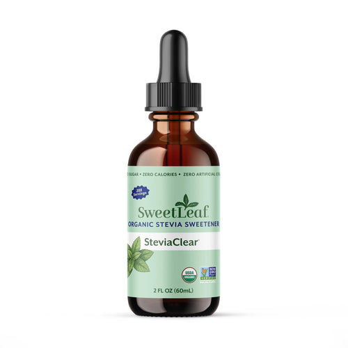 SweetLeaf Organic Stevia Drops Liquid Sweetener, SteviaClear, 2 fl oz