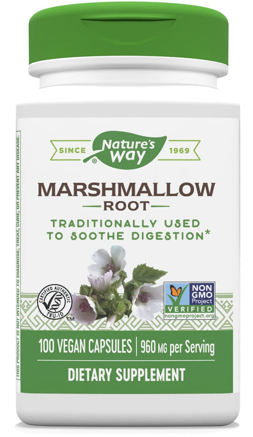 Marshmallow Root 480 mg, 100 Vegetarian Capsules
