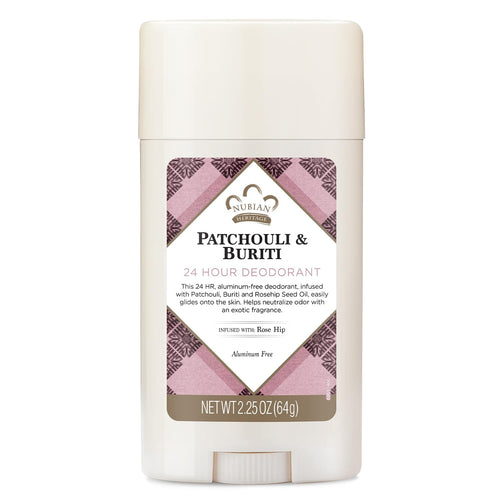 Nubian Heritage Aluminum-Free Deodorant, Patchouli & Buriti, 2.25 oz