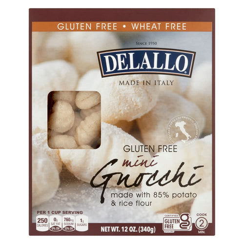 DeLallo Gluten-Free Potato & Rice Mini Gnocchi, 12 oz (Pack of 6)