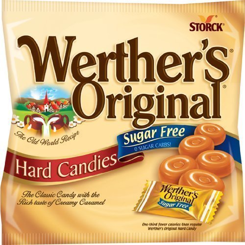 Werther's Original Sugar Free Caramel Hard Candies, 2.75 oz (Pack of 4)