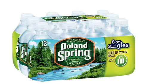 Poland Spring Natural Spring Water, Half Pint (Pack of 12)