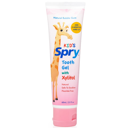 Spry Natural Kids Xylitol Tooth Gel, Bubble Gum, 2 fl oz
