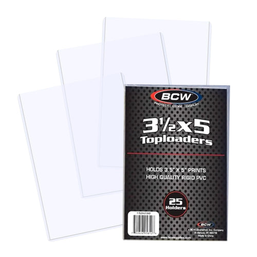 BCW 3x5 Topload Holders, 25 Pack