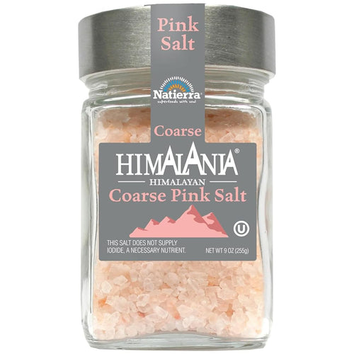 Natierra Himalania Himalayan Coarse Pink Salt, 9 oz Glass Jar