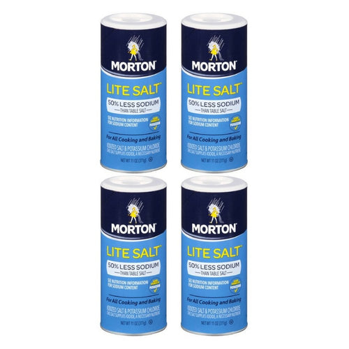 Morton Lite Salt, 11 oz (Pack of 4)