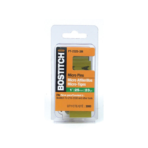 Bostitch Pin Nails, 23 Gauge, 3/4 Inch (3000 Pack)