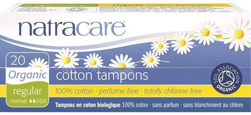 Organic Cotton Tampons, Regular, No Applicator, 20 Count (Pack of 5)
