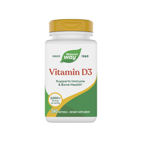 Nature's Way Vitamin D3, 2000 IU, 240 Softgels