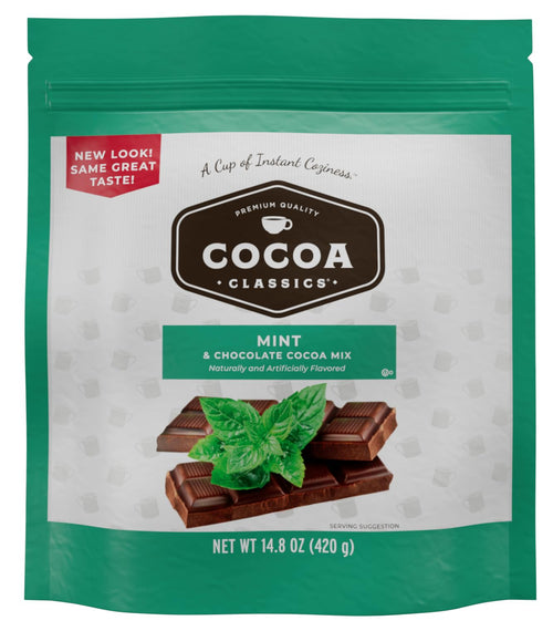 Cocoa Classics Mint Hot Chocolate Cocoa Mix, 14.8 oz Pouch