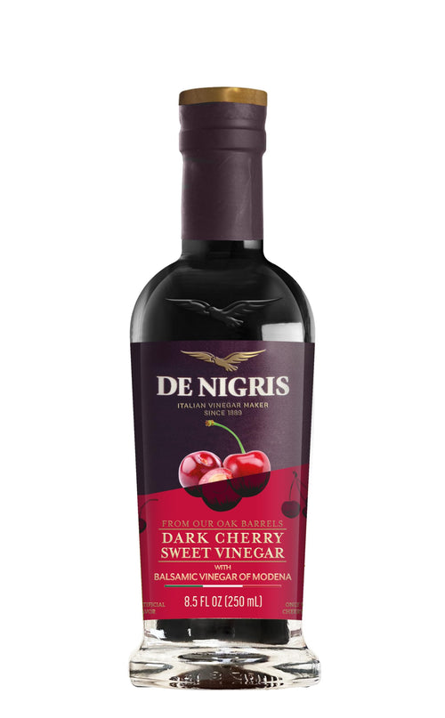De Nigris Dark Cherry Sweet Vinegar with Balsamic Vinegar, 8.5 oz