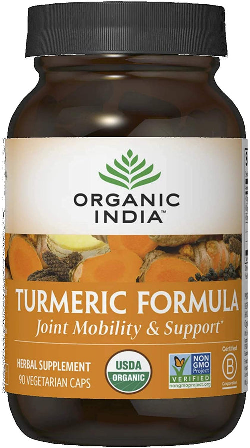 Organic India Turmeric Curcumin Herbal Supplement, 90 Capsules
