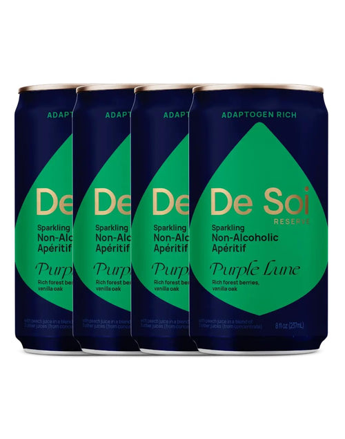 De Soi Purple Lune Non-Alcoholic Sparkling Aperitif Variety Pack, 8 fl oz (Pack of 4)