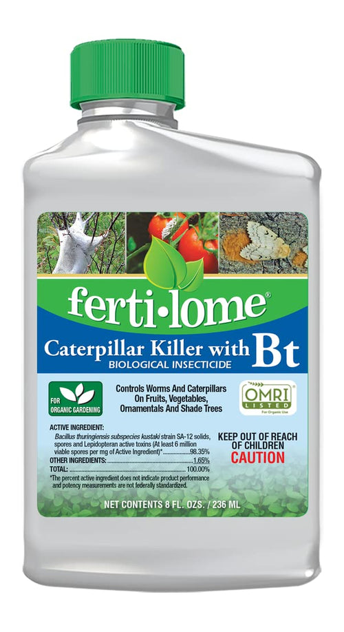 Fertilome Caterpillar Killer Spray with Bt, OMRI Listed, 8 oz