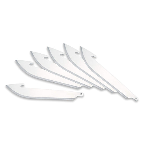 Outdoor Edge RazorSafe 3.0 in Replacement Drop-Point Knife Blades, 6 Pieces