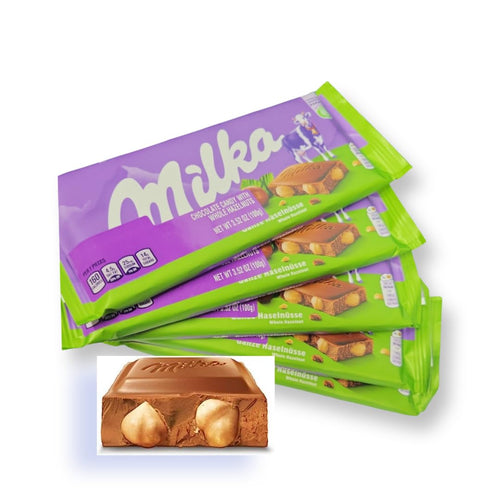 Milka Milk Chocolate with Whole Hazelnuts, 1.10 lb (Pack of 5)
