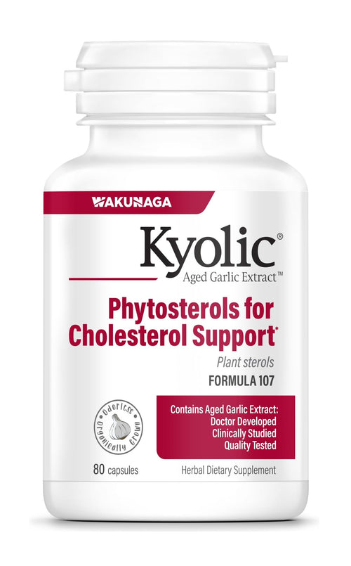 Kyolic Aged Garlic Extract Phytosterols Formula 107, 80 Capsules