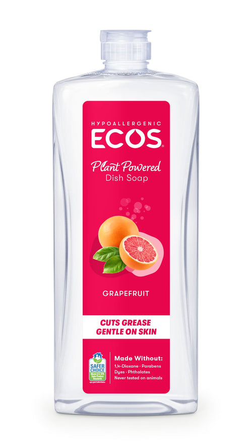 Earth Friendly Products Natural Grapefruit Dishwashing Liquid, 25 oz