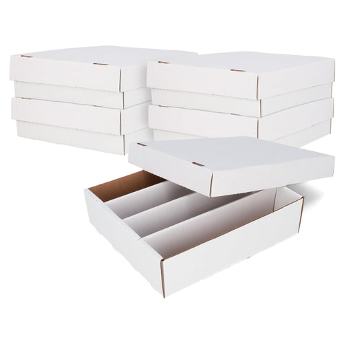 BCW Monster Trading Card Storage Box, Holds 3,200 Cards, White (Pack of 5)
