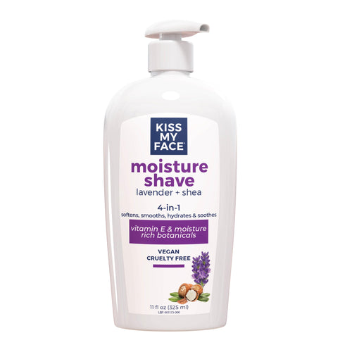 Kiss My Face Moisture Shave, Lavender & Shea, 11 oz
