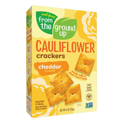 From The Ground Up Cauliflower Crackers, Cheddar, 4 oz