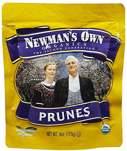 Newman's Own Organics California Prunes, 6 oz Pouch (Pack of 2)