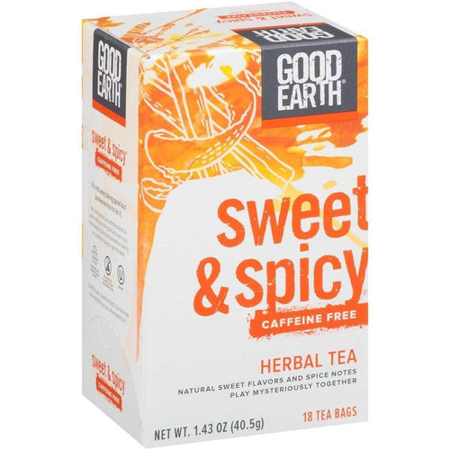 Good Earth Sweet and Spicy Caffeine Free Herbal Tea, 18 Tea Bags