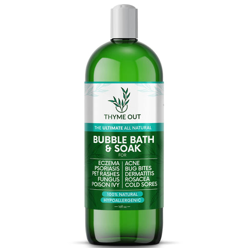 Organic Plant Based Thyme Bubble Bath with Colloidal Oatmeal, 16 oz