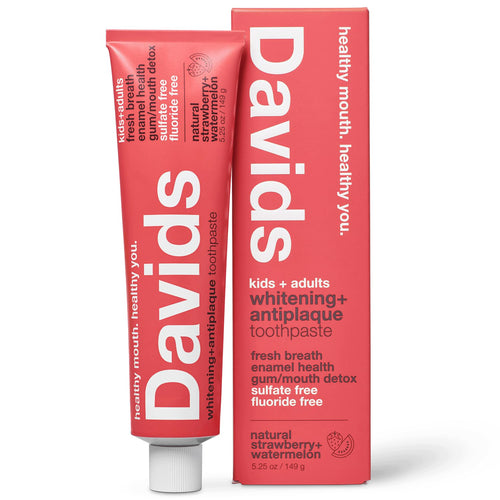 David's Whitening Toothpaste for Kids & Adults, Strawberry Watermelon, 5.25 oz