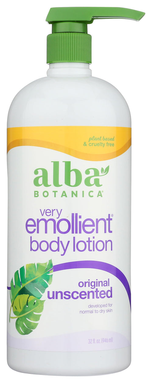 Alba Botanica Unscented Emollient Lotion, 32 fl oz