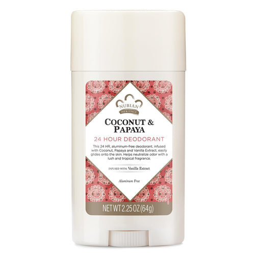 Nubian Heritage Aluminum-Free Deodorant, Coconut & Papaya, 2.25 oz