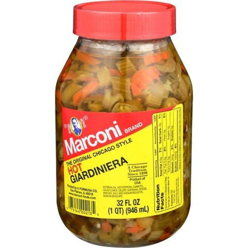 Marconi Giardiniera, Hot, 32 oz