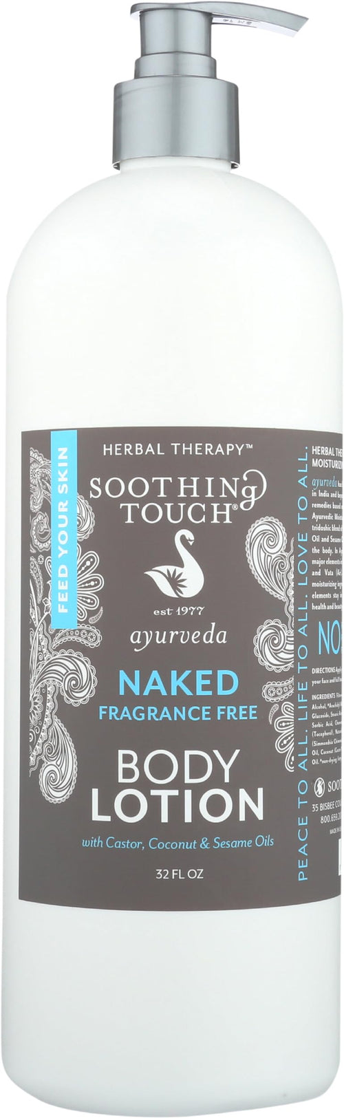 Soothing Touch Naked Body Lotion, Fragrance Free, 32 oz