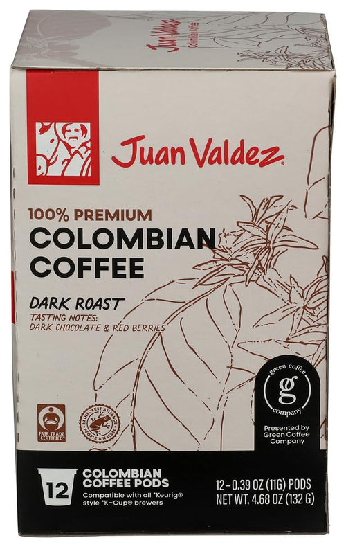 Juan Valdez Dark Roast Arabica Coffee Pods, 12 Count