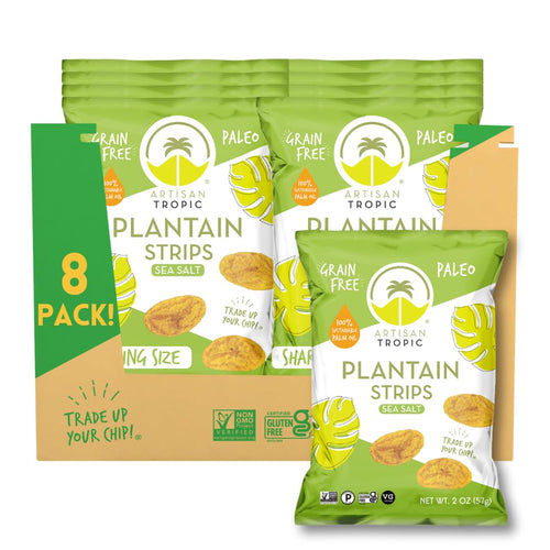 Artisan Tropic Plantain Strips, Sea Salt, 2 oz (Pack of 8)