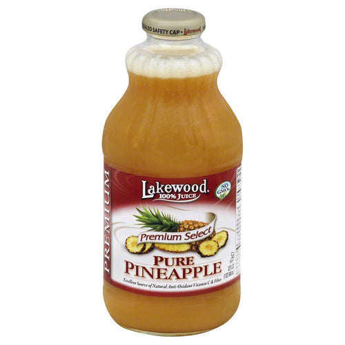 Lakewood Pure Pineapple Juice, 32 fl oz (Pack of 6)